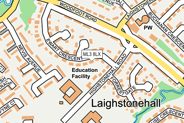 ML3 8LX map - OS OpenMap – Local (Ordnance Survey)