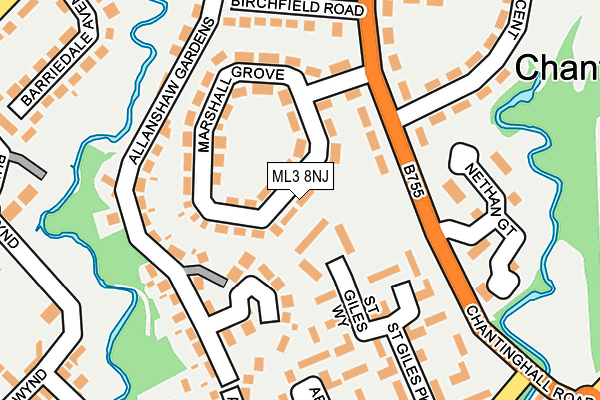 ML3 8NJ map - OS OpenMap – Local (Ordnance Survey)