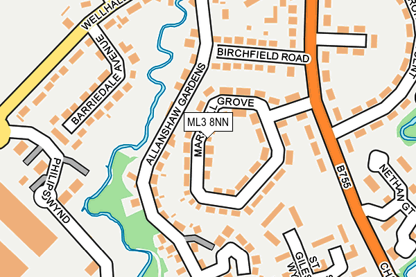 ML3 8NN map - OS OpenMap – Local (Ordnance Survey)