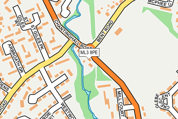 ML3 8PE map - OS OpenMap – Local (Ordnance Survey)