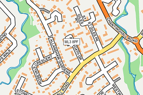 ML3 8PF map - OS OpenMap – Local (Ordnance Survey)