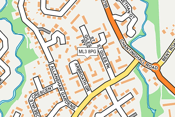 ML3 8PG map - OS OpenMap – Local (Ordnance Survey)
