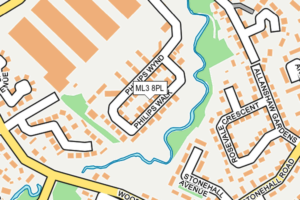 ML3 8PL map - OS OpenMap – Local (Ordnance Survey)