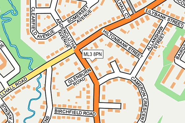 ML3 8PN map - OS OpenMap – Local (Ordnance Survey)