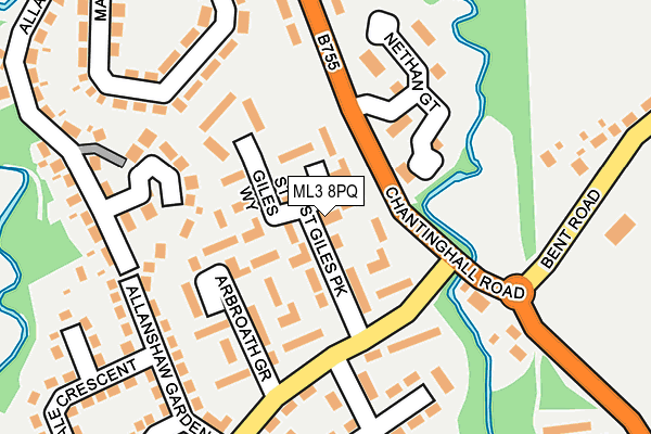 ML3 8PQ map - OS OpenMap – Local (Ordnance Survey)