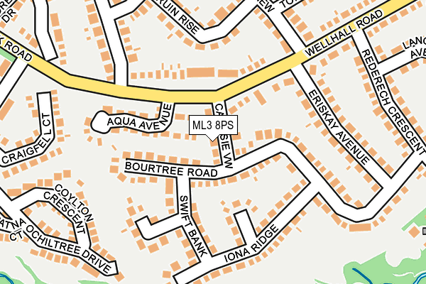 ML3 8PS map - OS OpenMap – Local (Ordnance Survey)