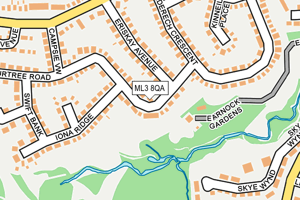 ML3 8QA map - OS OpenMap – Local (Ordnance Survey)