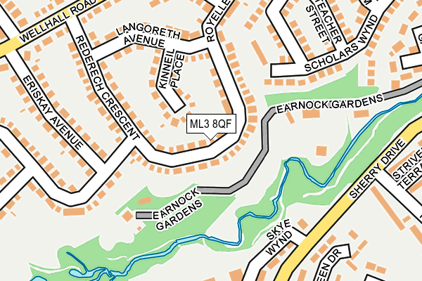 ML3 8QF map - OS OpenMap – Local (Ordnance Survey)