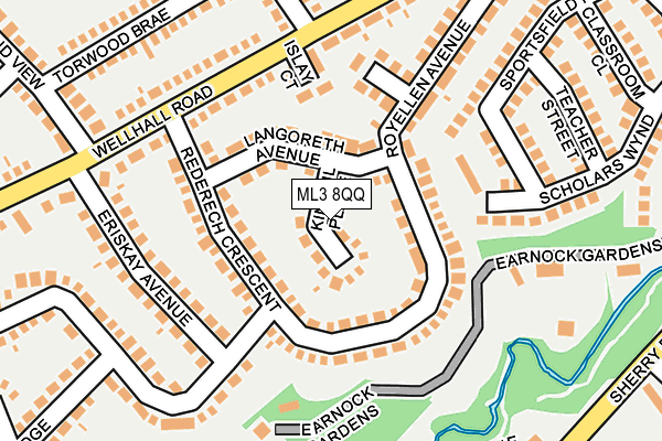 ML3 8QQ map - OS OpenMap – Local (Ordnance Survey)