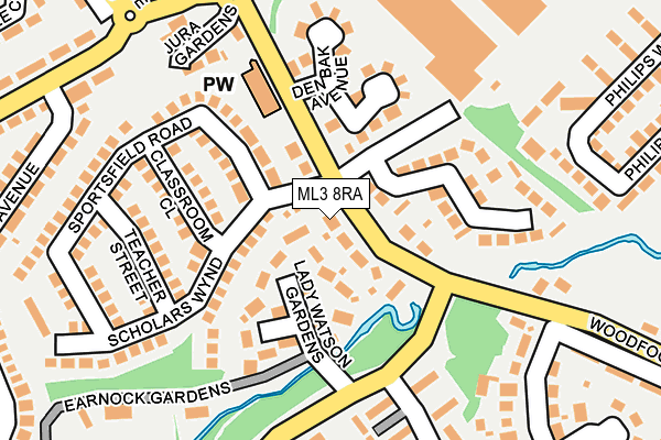 ML3 8RA map - OS OpenMap – Local (Ordnance Survey)