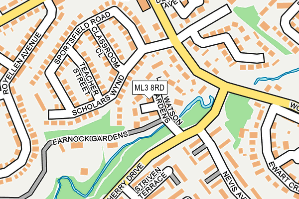 ML3 8RD map - OS OpenMap – Local (Ordnance Survey)