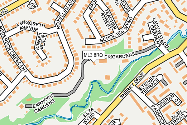 ML3 8RQ map - OS OpenMap – Local (Ordnance Survey)