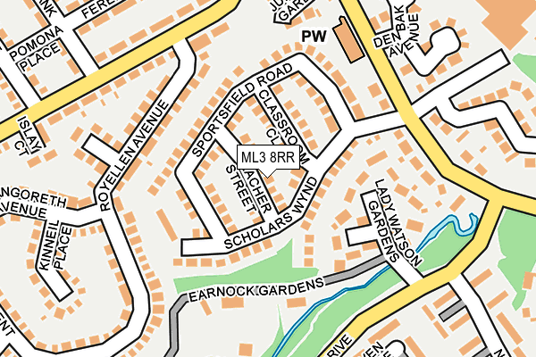 ML3 8RR map - OS OpenMap – Local (Ordnance Survey)