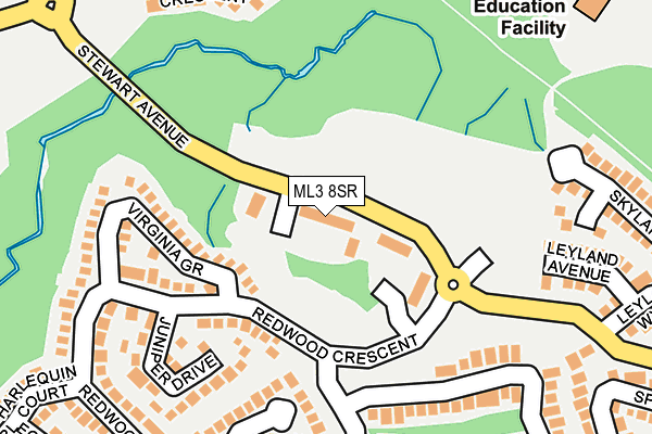 ML3 8SR map - OS OpenMap – Local (Ordnance Survey)