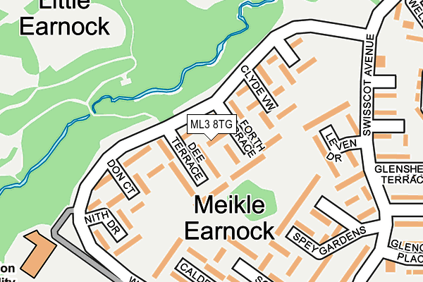 ML3 8TG map - OS OpenMap – Local (Ordnance Survey)