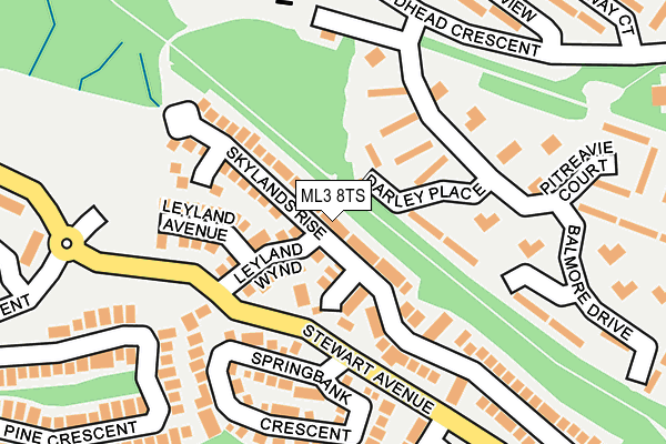 ML3 8TS map - OS OpenMap – Local (Ordnance Survey)