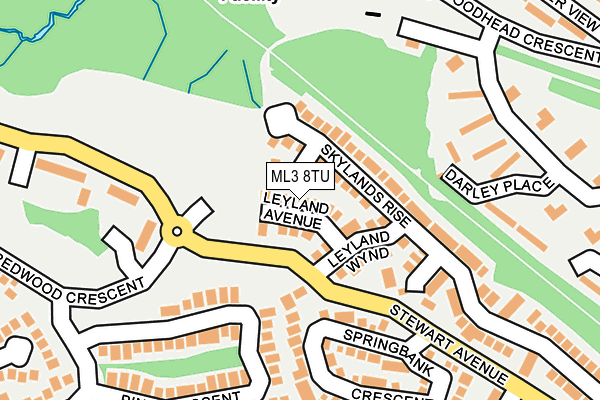 ML3 8TU map - OS OpenMap – Local (Ordnance Survey)