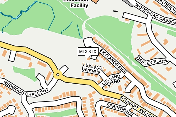 ML3 8TX map - OS OpenMap – Local (Ordnance Survey)