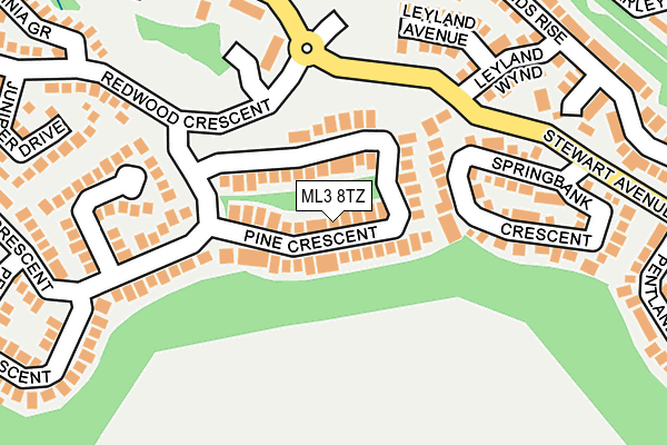 ML3 8TZ map - OS OpenMap – Local (Ordnance Survey)