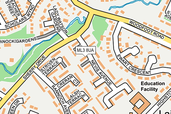 ML3 8UA map - OS OpenMap – Local (Ordnance Survey)