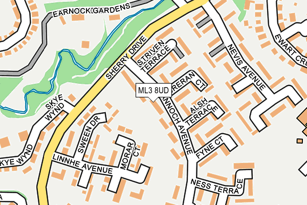 ML3 8UD map - OS OpenMap – Local (Ordnance Survey)
