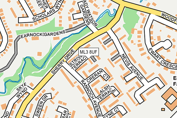 ML3 8UF map - OS OpenMap – Local (Ordnance Survey)