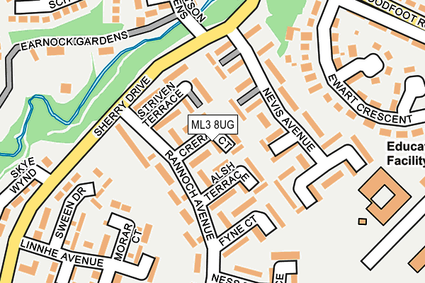 ML3 8UG map - OS OpenMap – Local (Ordnance Survey)