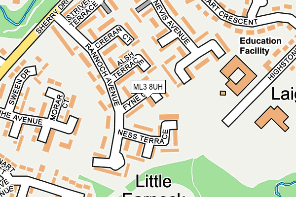 ML3 8UH map - OS OpenMap – Local (Ordnance Survey)