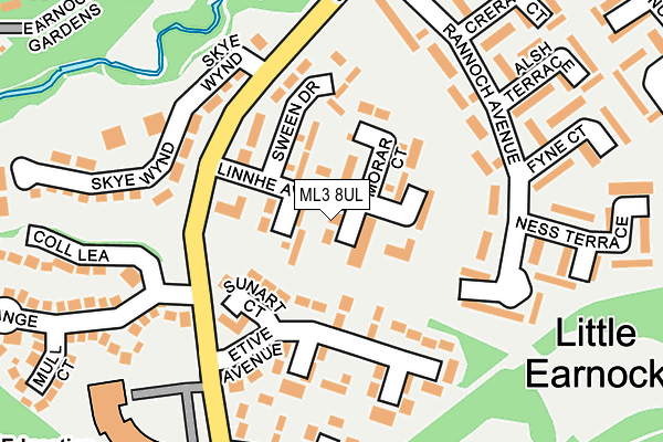 ML3 8UL map - OS OpenMap – Local (Ordnance Survey)