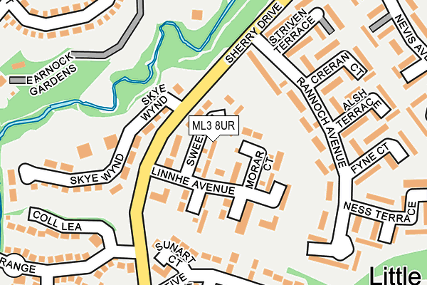 ML3 8UR map - OS OpenMap – Local (Ordnance Survey)