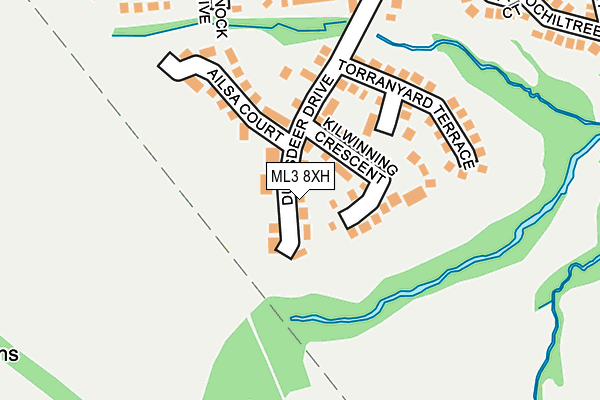 ML3 8XH map - OS OpenMap – Local (Ordnance Survey)