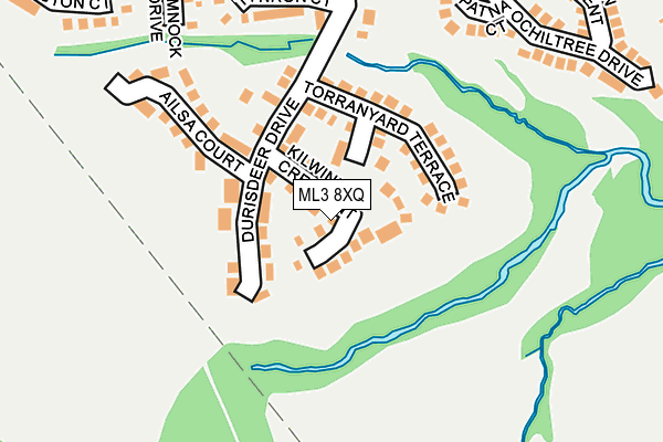ML3 8XQ map - OS OpenMap – Local (Ordnance Survey)