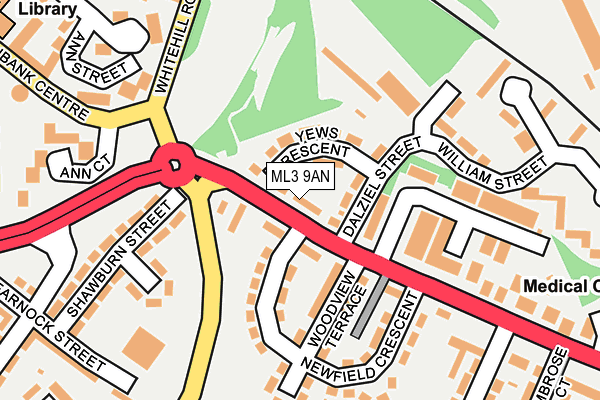ML3 9AN map - OS OpenMap – Local (Ordnance Survey)