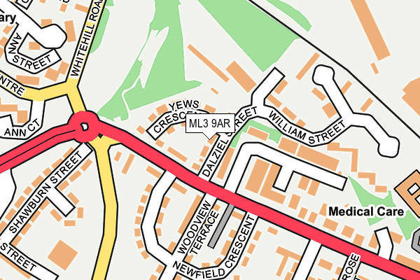 ML3 9AR map - OS OpenMap – Local (Ordnance Survey)
