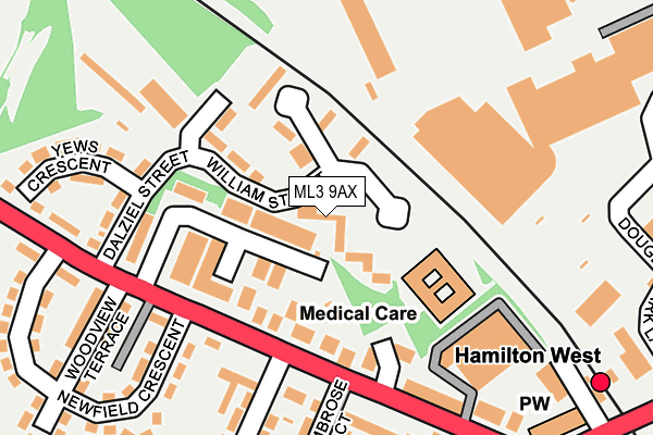 ML3 9AX map - OS OpenMap – Local (Ordnance Survey)