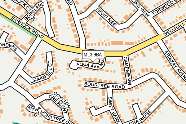 ML3 9BA map - OS OpenMap – Local (Ordnance Survey)
