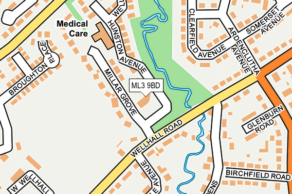 ML3 9BD map - OS OpenMap – Local (Ordnance Survey)