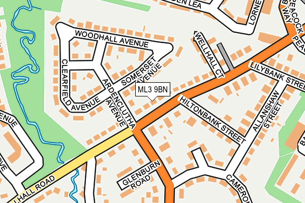 ML3 9BN map - OS OpenMap – Local (Ordnance Survey)