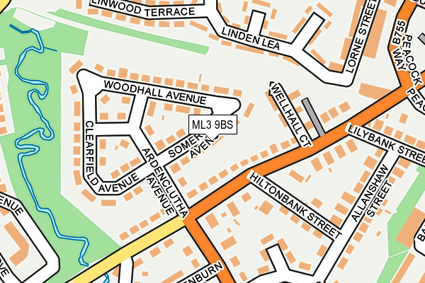 ML3 9BS map - OS OpenMap – Local (Ordnance Survey)