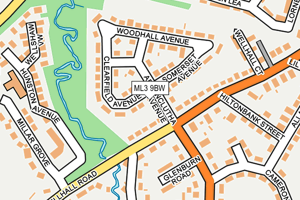 ML3 9BW map - OS OpenMap – Local (Ordnance Survey)