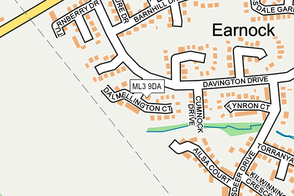 ML3 9DA map - OS OpenMap – Local (Ordnance Survey)