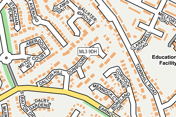 ML3 9DH map - OS OpenMap – Local (Ordnance Survey)