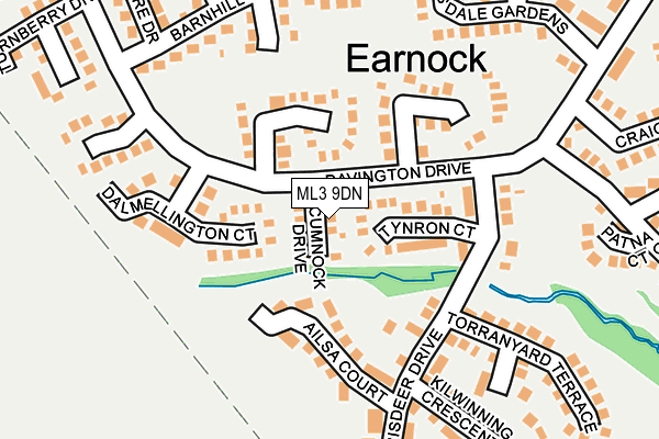 ML3 9DN map - OS OpenMap – Local (Ordnance Survey)