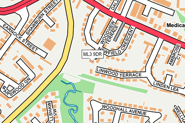 ML3 9DR map - OS OpenMap – Local (Ordnance Survey)