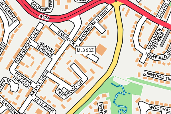 ML3 9DZ map - OS OpenMap – Local (Ordnance Survey)