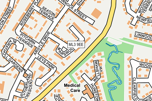 ML3 9EE map - OS OpenMap – Local (Ordnance Survey)