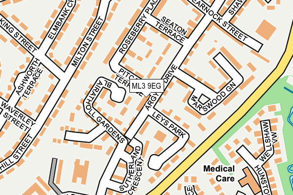 ML3 9EG map - OS OpenMap – Local (Ordnance Survey)