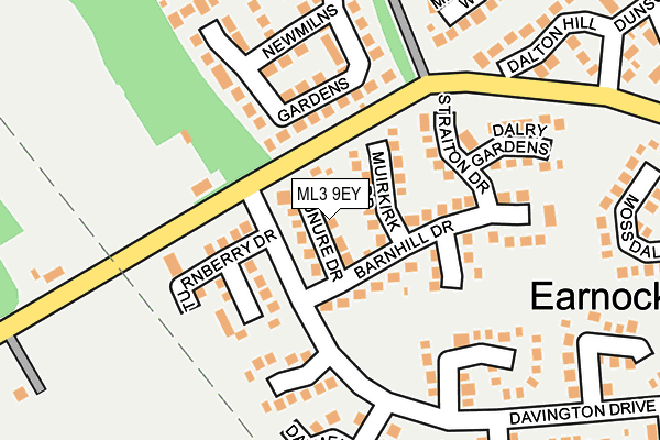 ML3 9EY map - OS OpenMap – Local (Ordnance Survey)