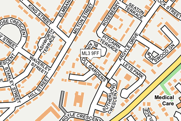 ML3 9FF map - OS OpenMap – Local (Ordnance Survey)