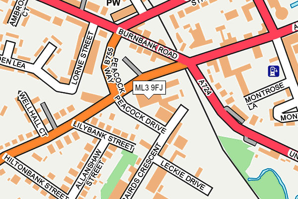 ML3 9FJ map - OS OpenMap – Local (Ordnance Survey)